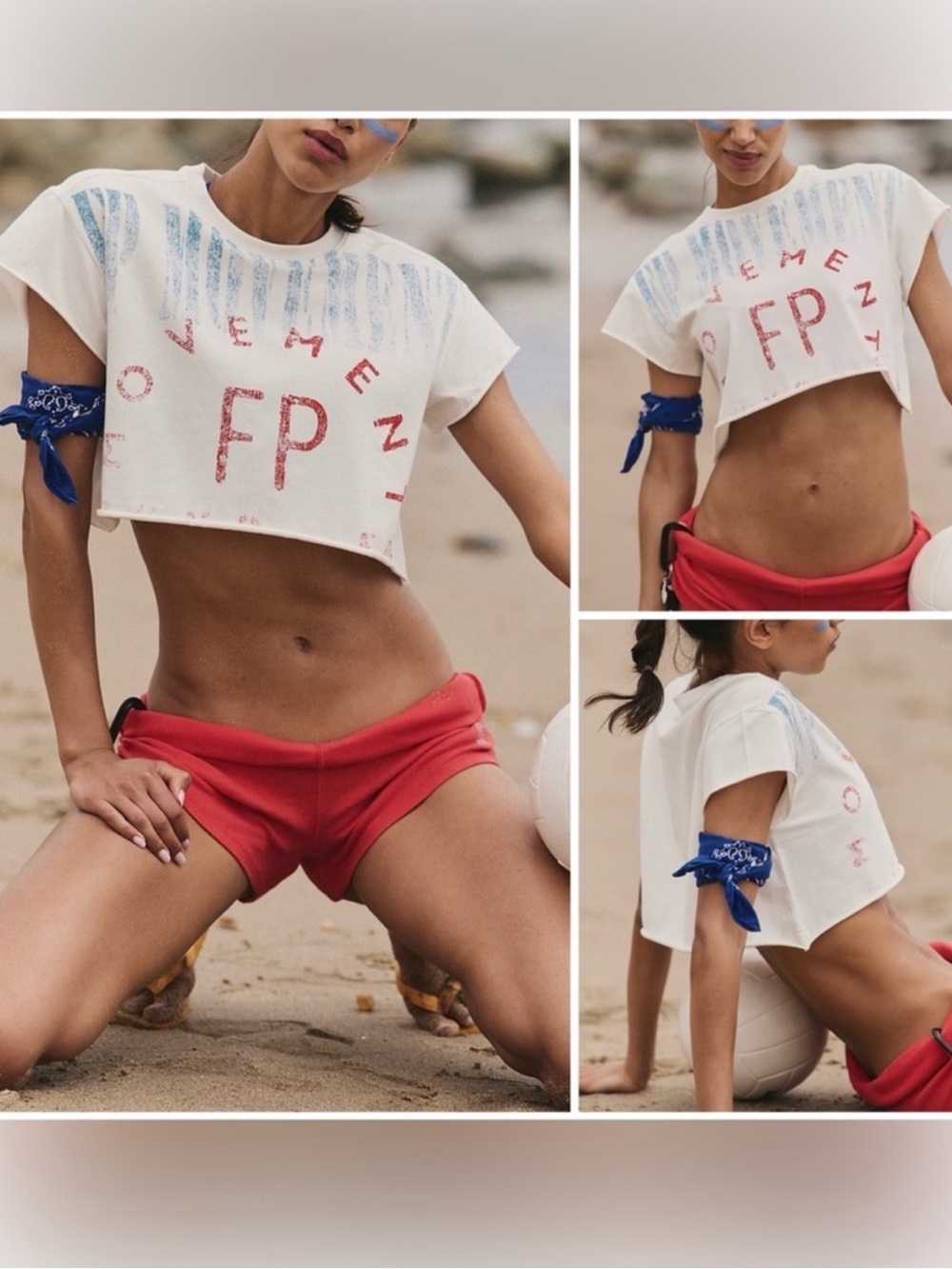 FP Movement Hot Shot Graphic Cropped Tee Size S NWOT